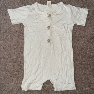 Larkspur bamboo summer shorts romper bodysuit 12-18m